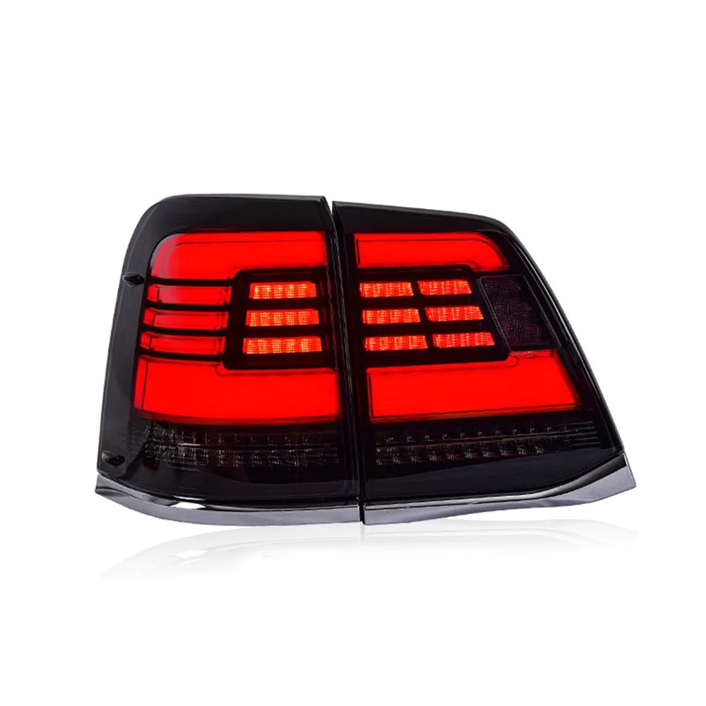 

For 08-15 Toyota Landcruiser Tail Light Assembly Modification LED Running Lights Running Water Turning Tail Lights