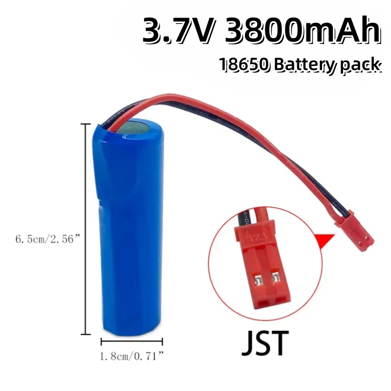 

3.7V 3800mAh lithium ion rechargeable battery 18650 lpega with replacement socket emergency lighting JST line