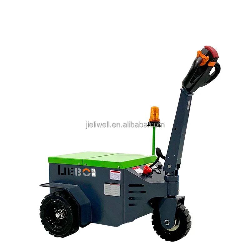 LIEBO Light Duty Mini 2,5 ton elektrische sleepboottractor met waarschuwingslicht voor het dragen van goederen