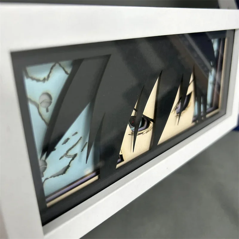 Imagem -03 - Caixa de Luz Anime 3d Japonesa Lâmpada de Escultura de Papel Sombra Manga dos Desenhos Animados Lightbox Brilhante Lâmpada de Mesa para Meninos Presente Amigo 16 Cores