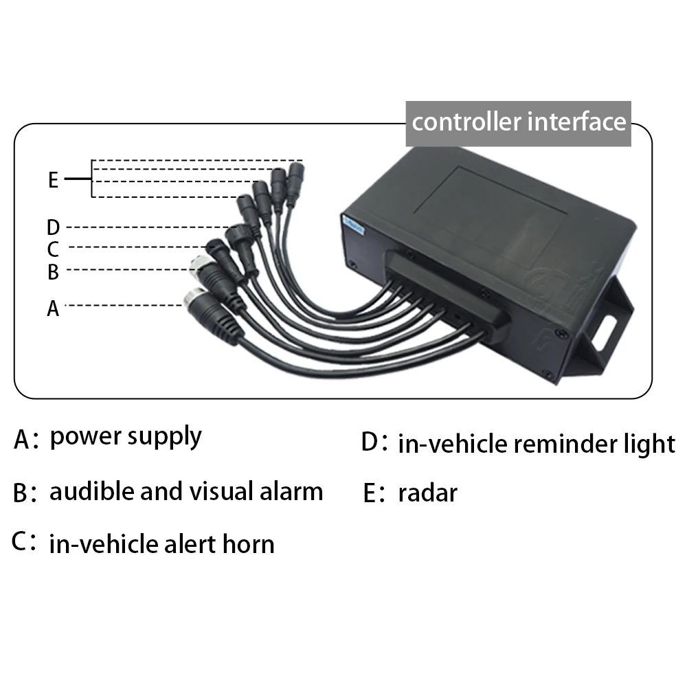 24V Waterproof Vehicle Parking Assist System Reversing Radar with 4 Sensor Parking Radar Buzzer Warning Alarm for Trucks