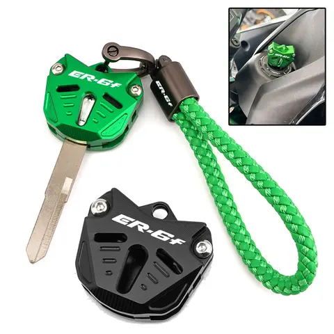 Motorrad Schlüssel Shell Schlüssel Fall Abdeckung Schlüssel Kette Schlüsselring NEUE Für KAWASAKI ER-6N ER-6F ER6F ER6F NINJA ER6F CNC Zubehör