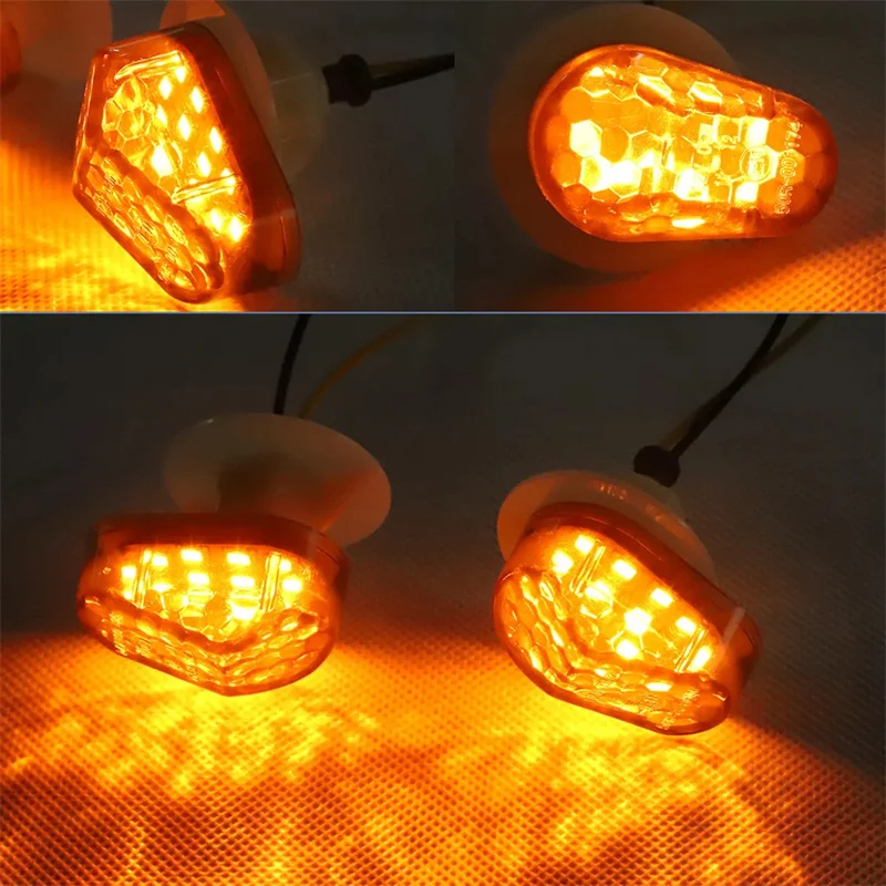 Motorcycle Turn Signal LED Indicator Light Blinker Flashing Lamp Universal For Yamaha YZF R1 R6 R6S FZ1S FAZER 1000 XJ6 MT 03 image 5