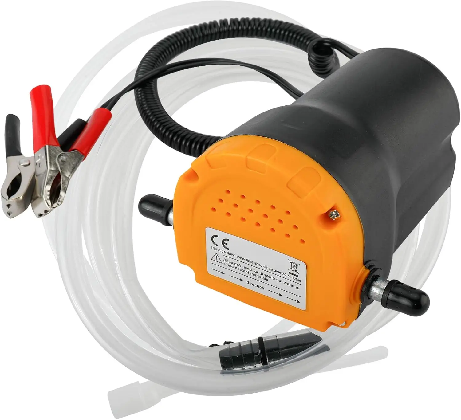 12V 60W Oil Change Pump Extractor with Tubes and Hose Oil Suction Pump Oil Diesel Fluid Extractor Pump Fuel Transfer Pump