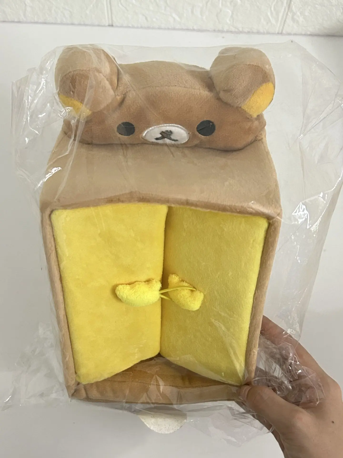 Rilakkuma Bear Peluche Scatola per guardaroba Custodia per cosmetici ripiena Contenitore per trucco Borse da tavolo per trucco per donne Ragazze Casa