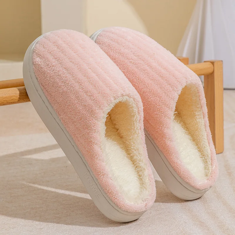 

New Trend Winter Couple Indoor Non-slip For Men Women Flip Flops Warm Slippers Home Slides Casual bedroom Soft Comfort Shoes