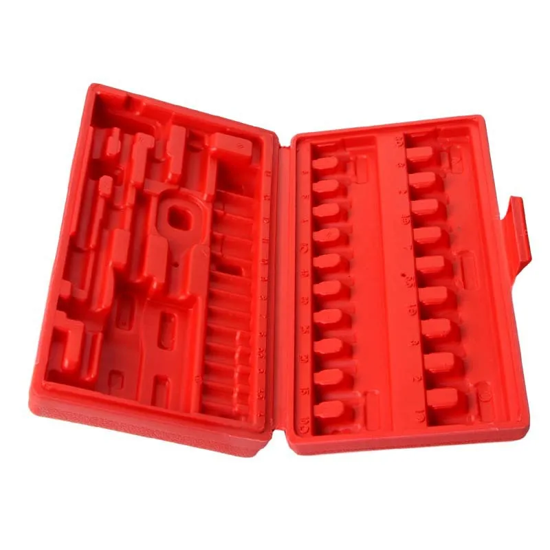 46Set of Empty Box -1/4-Inch 6.35 Ratchet Sleeve in Stock Auto Repair Tools Red Green Black Blow Box