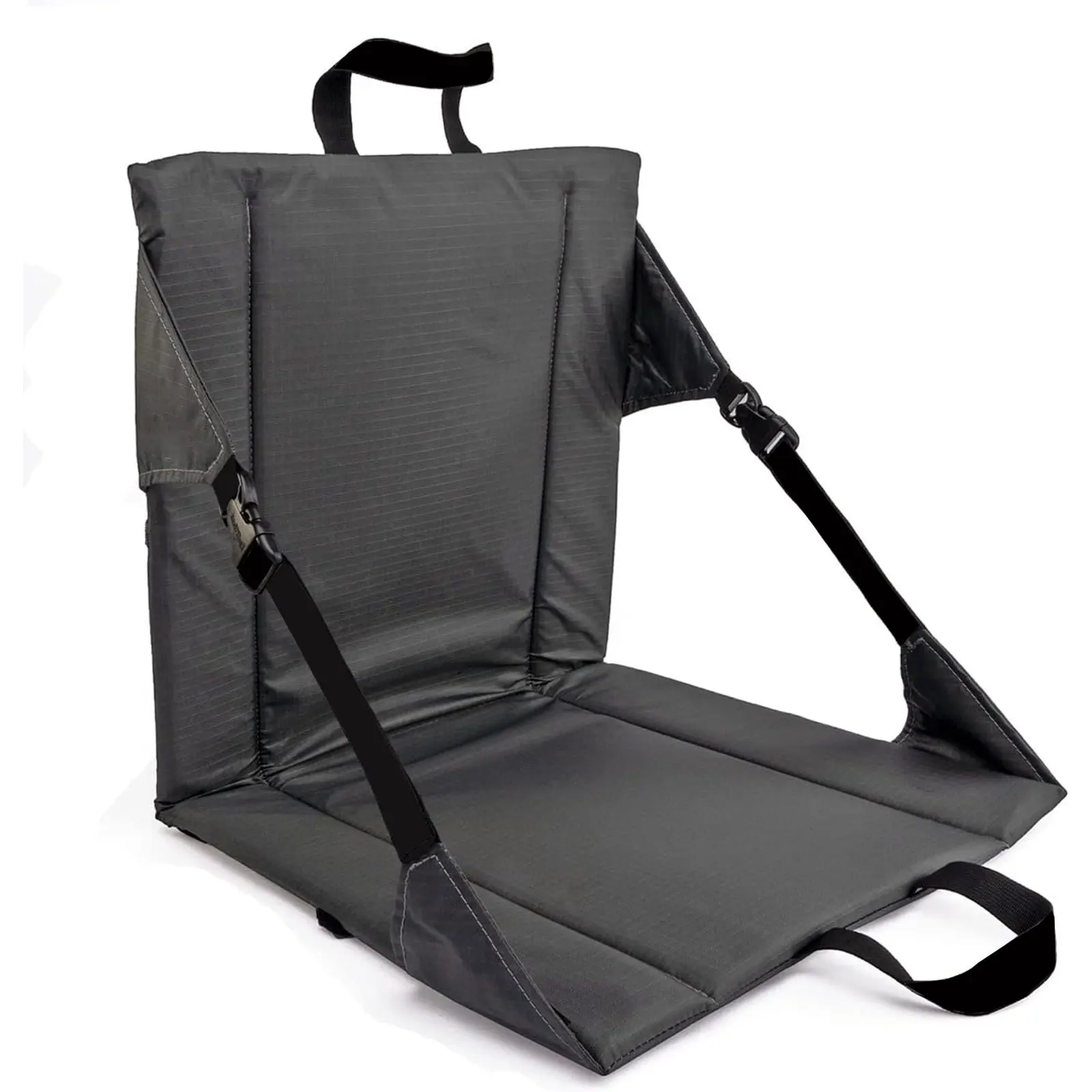 

Foldable Outdoor Seat Cushion with Back Support Waterproof Sitting Mat for Camping Concert Fishing Portable Chair Pad