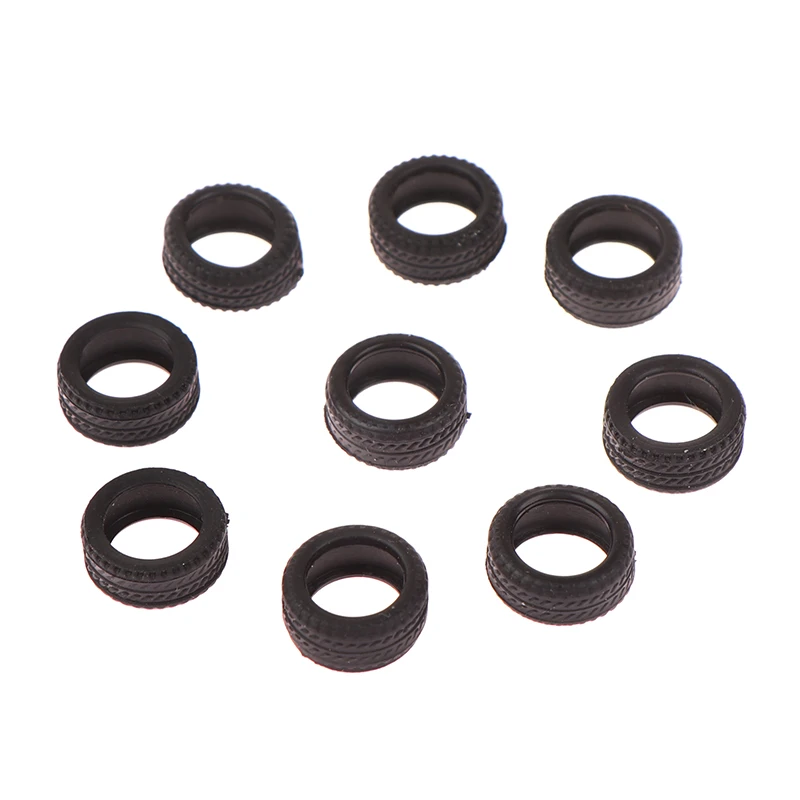 20Pcs/Set 1/64 Tire Skin Car Tire Wheels Car Model Scene Accessories