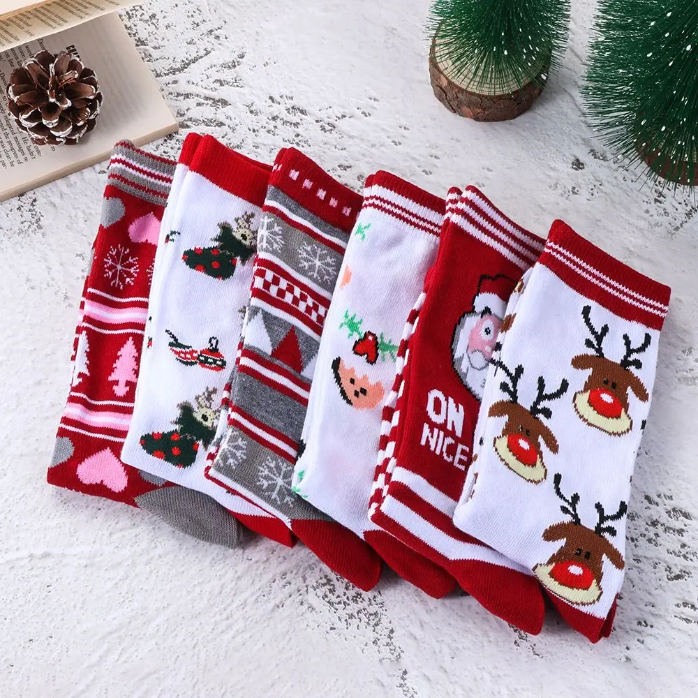 

Xmas Gift Xmas Funny Socks Cotton Knit Santa Claus Santa Stockings Man Woman Lady Christmas Socks