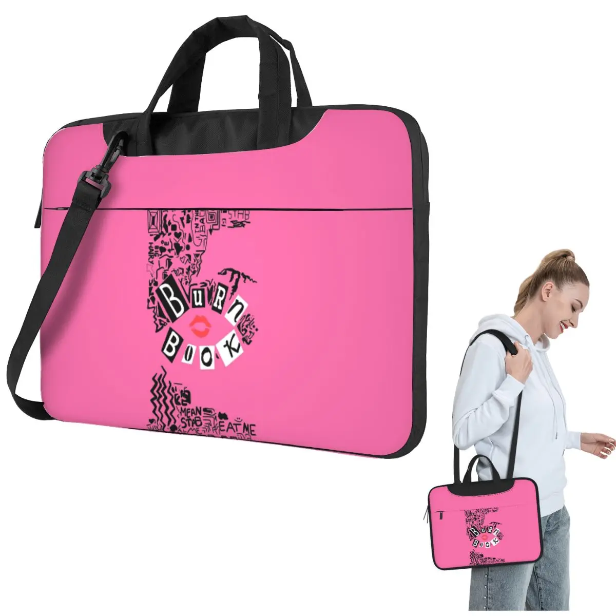 

Burn Book - сумка для ноутбука через плечо Mean Girls, сумка для компьютера, устойчивая защитная сумка для ноутбука для Lenovo