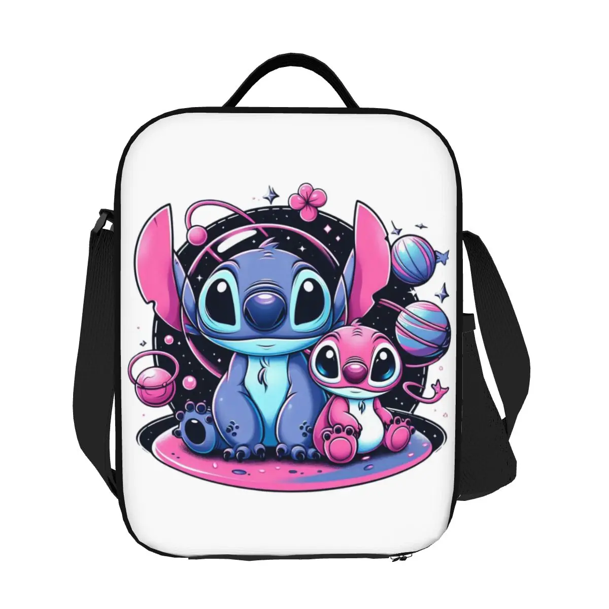 

Custom Lilo Stitch Cartoon Anime Manga Insulated Lunch Bag for Camping Travel Waterproof Thermal Cooler Bento Box Women Kids