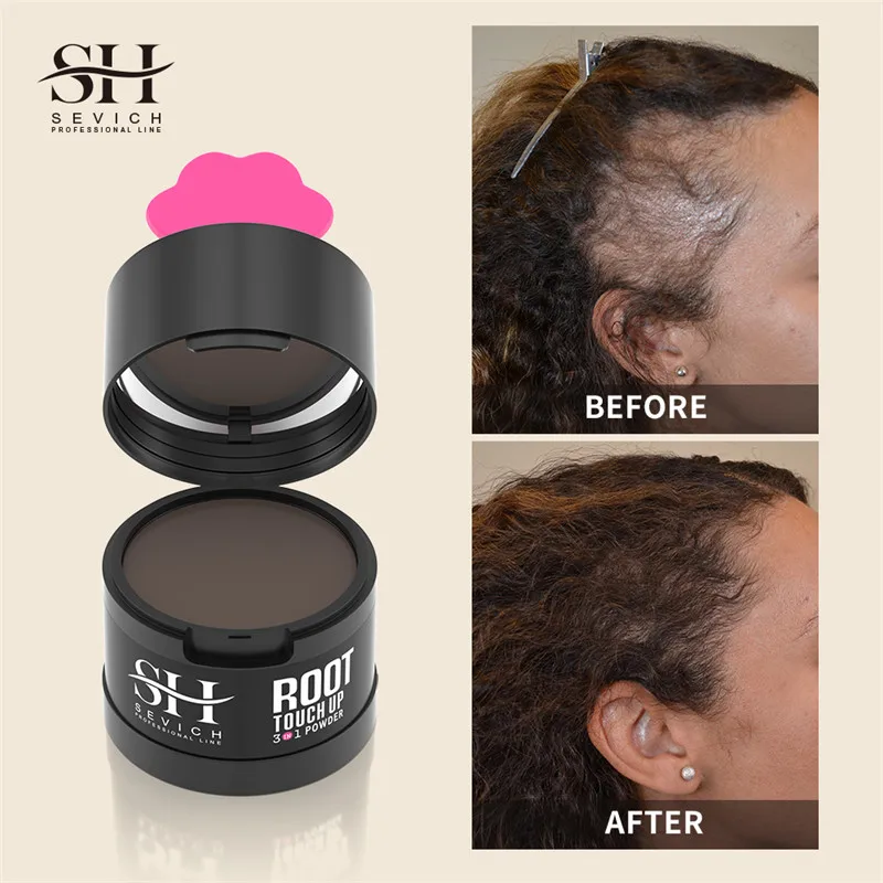 

Sevich New Hairline Shadow Powder 4g Natural Instant Cover Up Makeup Hair Concealer Coverage WaterProof Anti Hair loss Powder