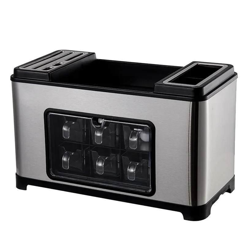 

Kitchen Plastic Shelf Chopstick Cartridge Multifunctional Countertop Seasoning Household Storage Rack Supplies