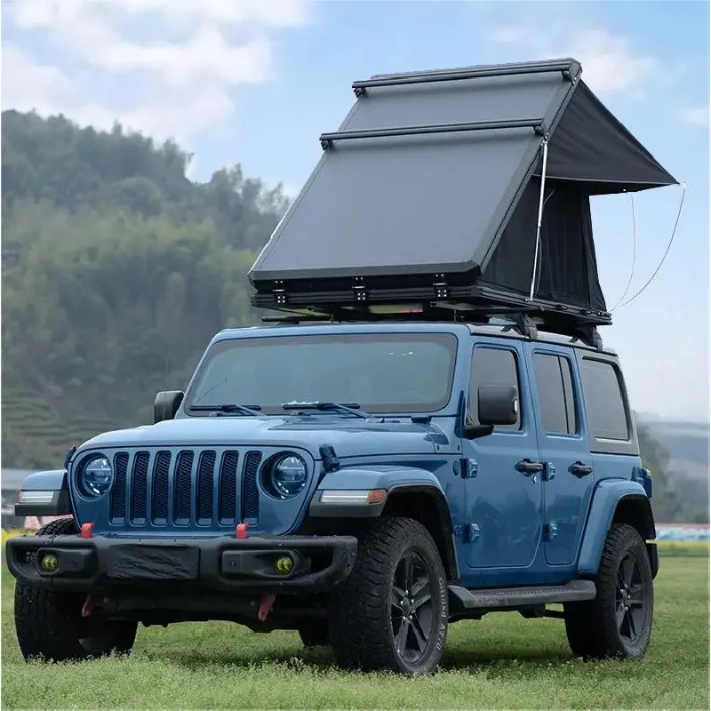 

Aluminium Triangle Camping SUV Rooftop Hard Shell Cover Car Roof Top Tent Sale