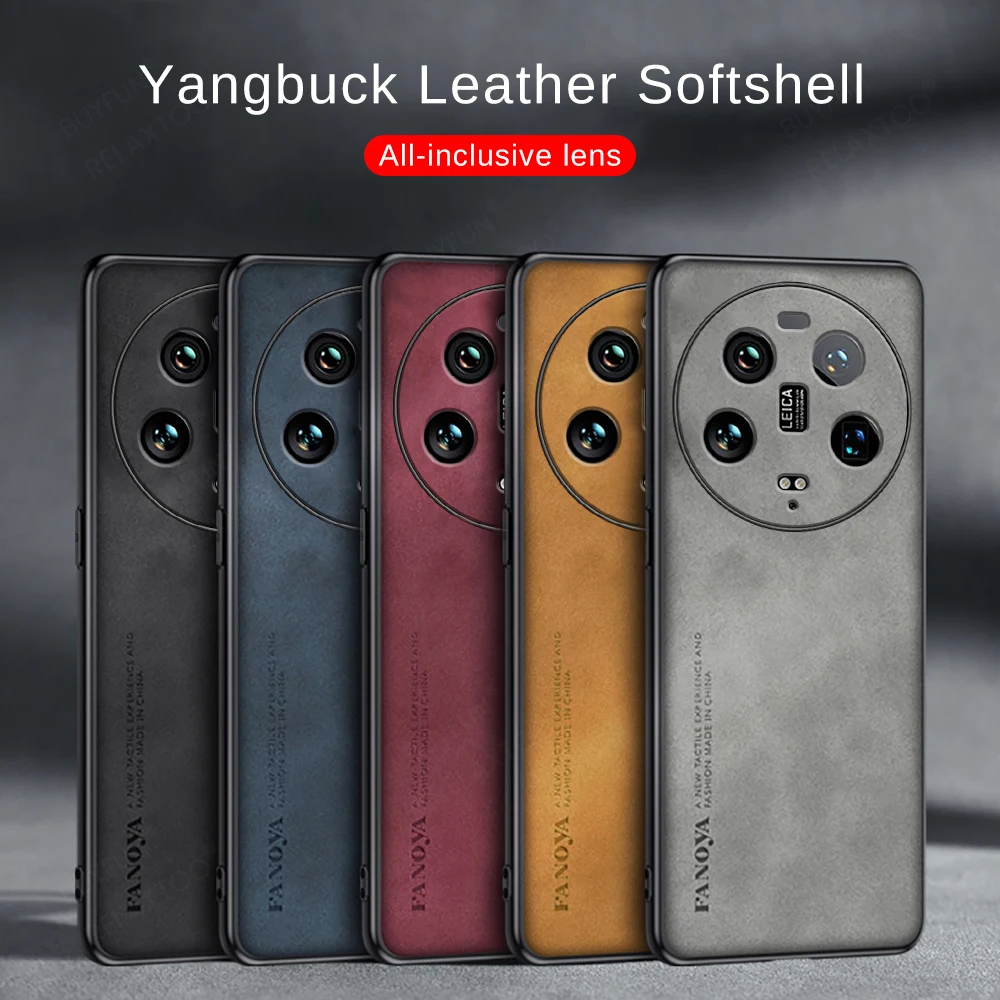 Lambskin Leather Matte Case For Xiaomi 14 Ultra 5G Camera Protect Shockproof Coque Xiomi Xiaomy Mi14 Mi 14 Ultra Pro Xiaomi14 5G