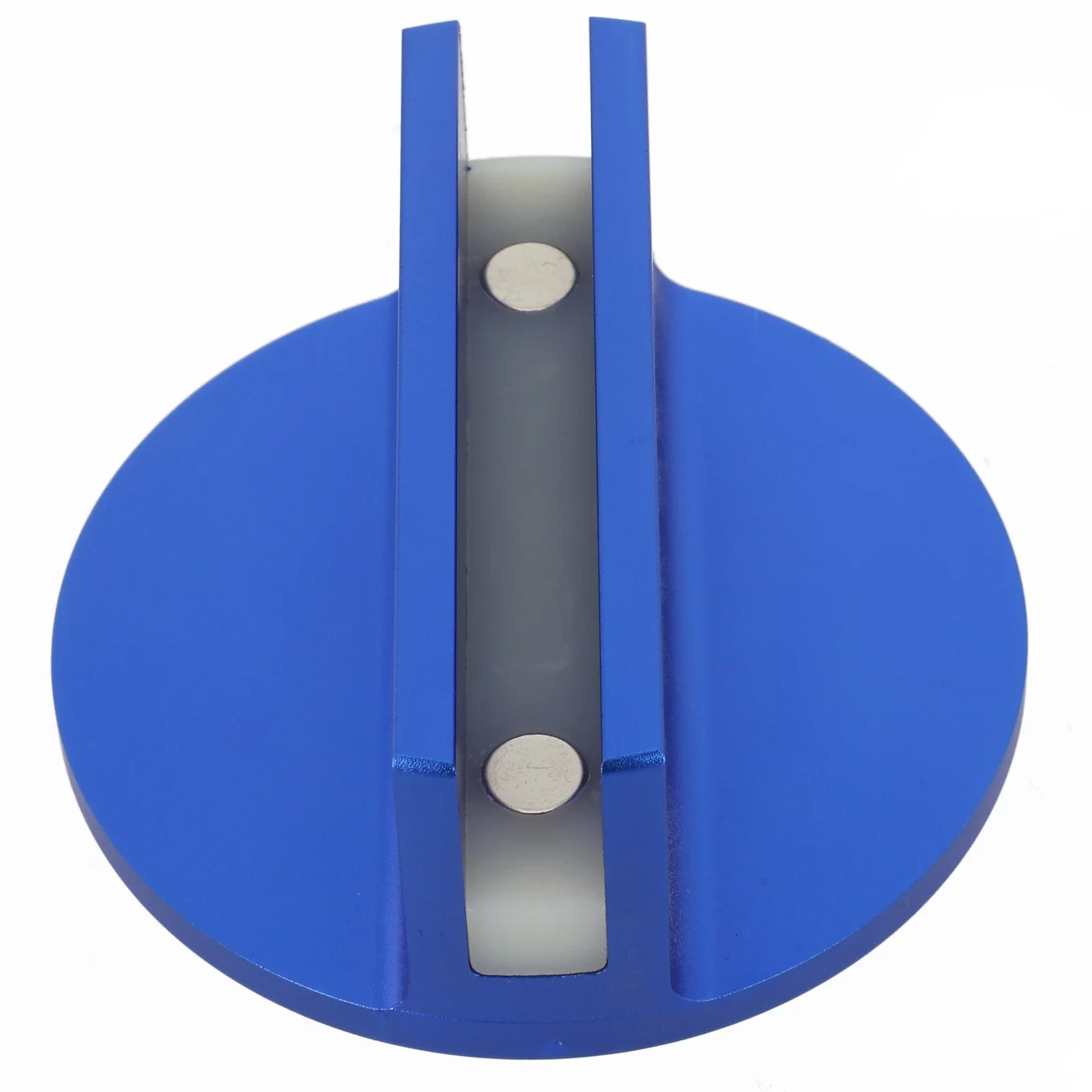 1pc Slotted Magnetic Pad Weld Frame Rail Adapter Blue For Lifting Jacks Stand Pinch Rvs Floor Pinch Weld Side Pad Vehicle Welds