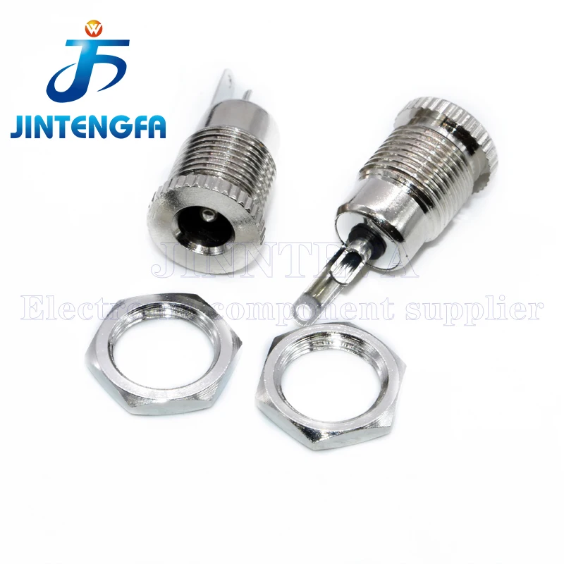 5PCS/Lot DC-099 5.5*2.1 2.5MM DC Power Jack Socket DC099 Female Panel Mount Connector Metal 5.5*2.1MM 5.5*2.5MM