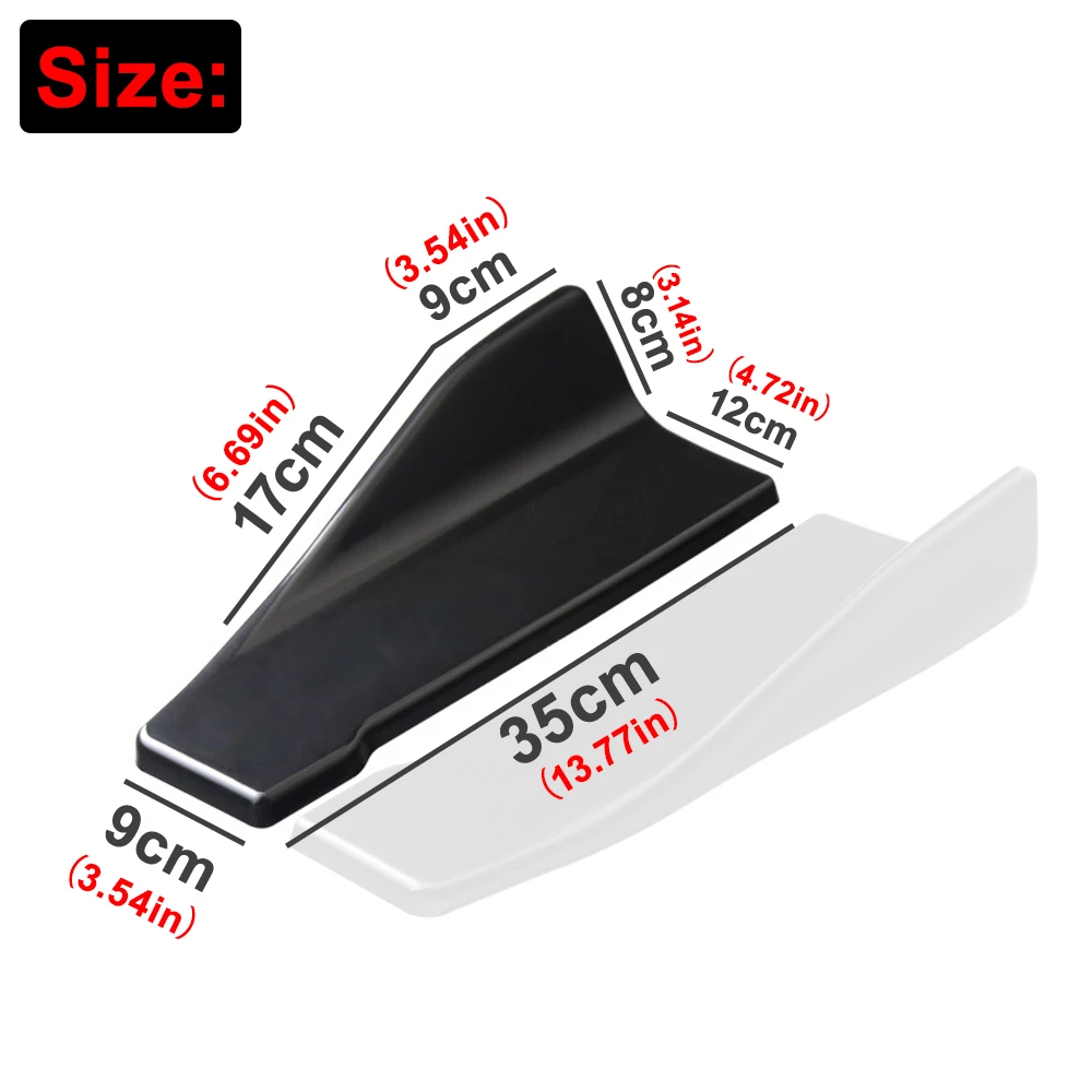 1 Pair Universal Car Rear Bumper Lip Trim Protector 35/48cm Car Side Skirt Cover Car Corner Bumper Guards with Screws