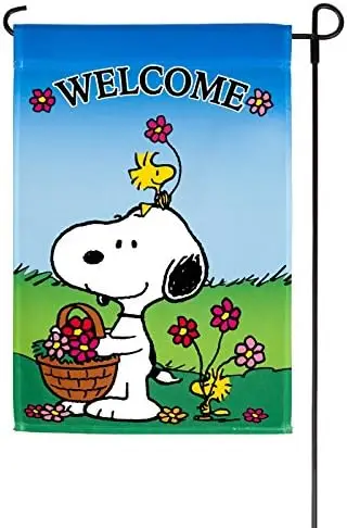 Spring Peanuts Welcome Garden Flag