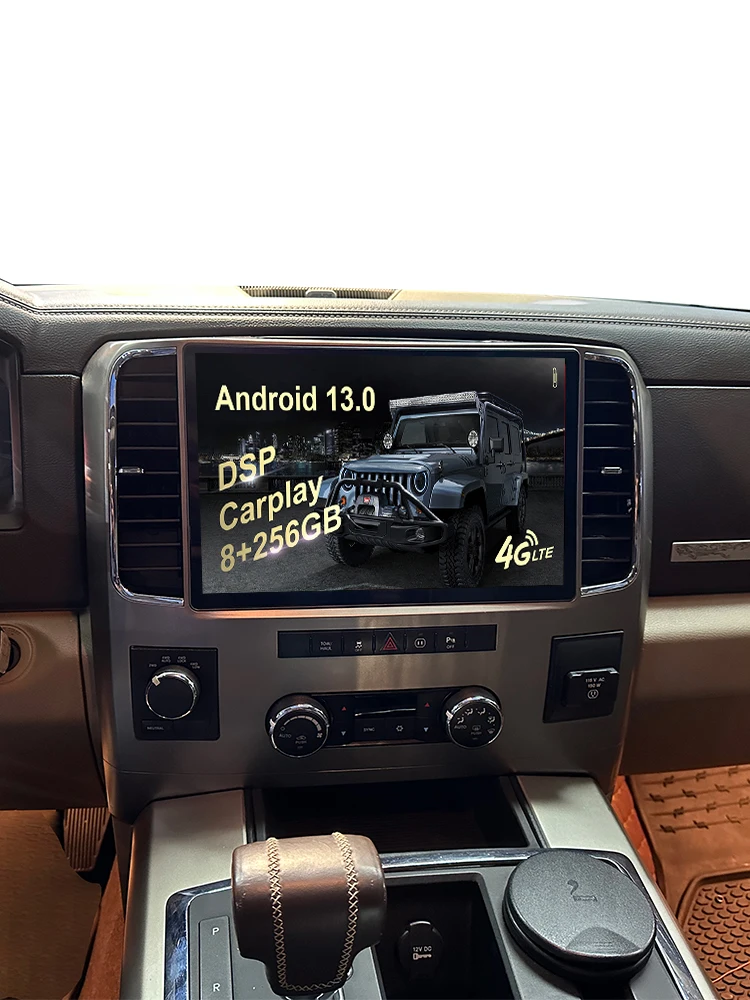

For Dodge Ram 1500 2008 to 2012 car 13.1 inch carplay Multimedia radio large HD GPS Navigation Android 13.0 touch head unit