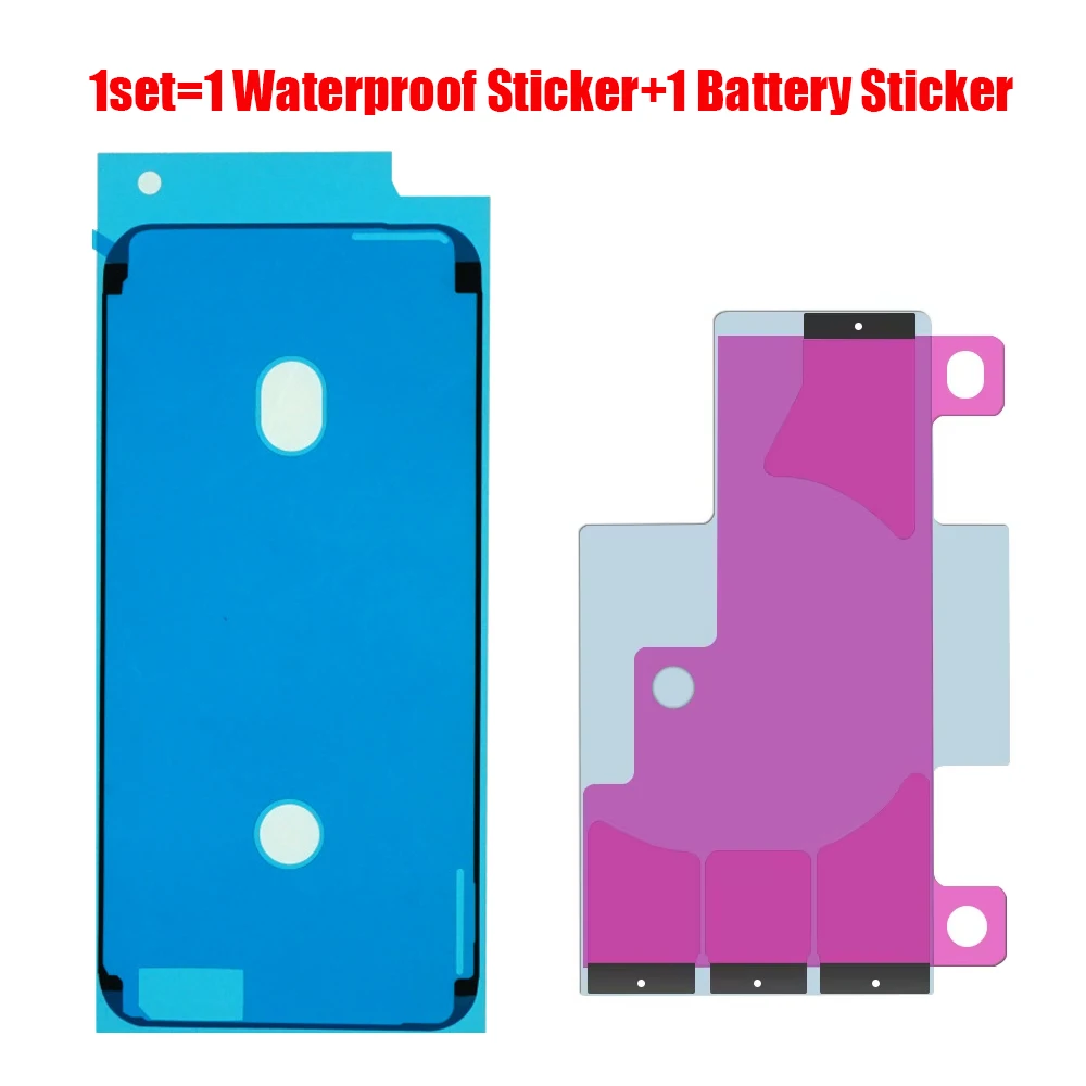 1 conjunto de adesivos impermeáveis para tela e bateria para iPhone 11 Pro Max 13 12 Mini X XS 7 8 Plus, cola para display, fita de vedação para moldura LCD.
