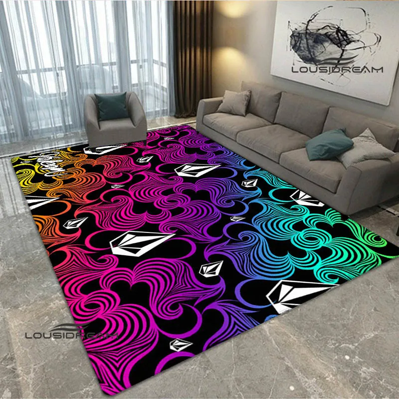 V-VOLCOM LOGO printed Carpet Non -slip carpet Yoga mat carpets for living room area rug Door pad bedroom decor birthday gift