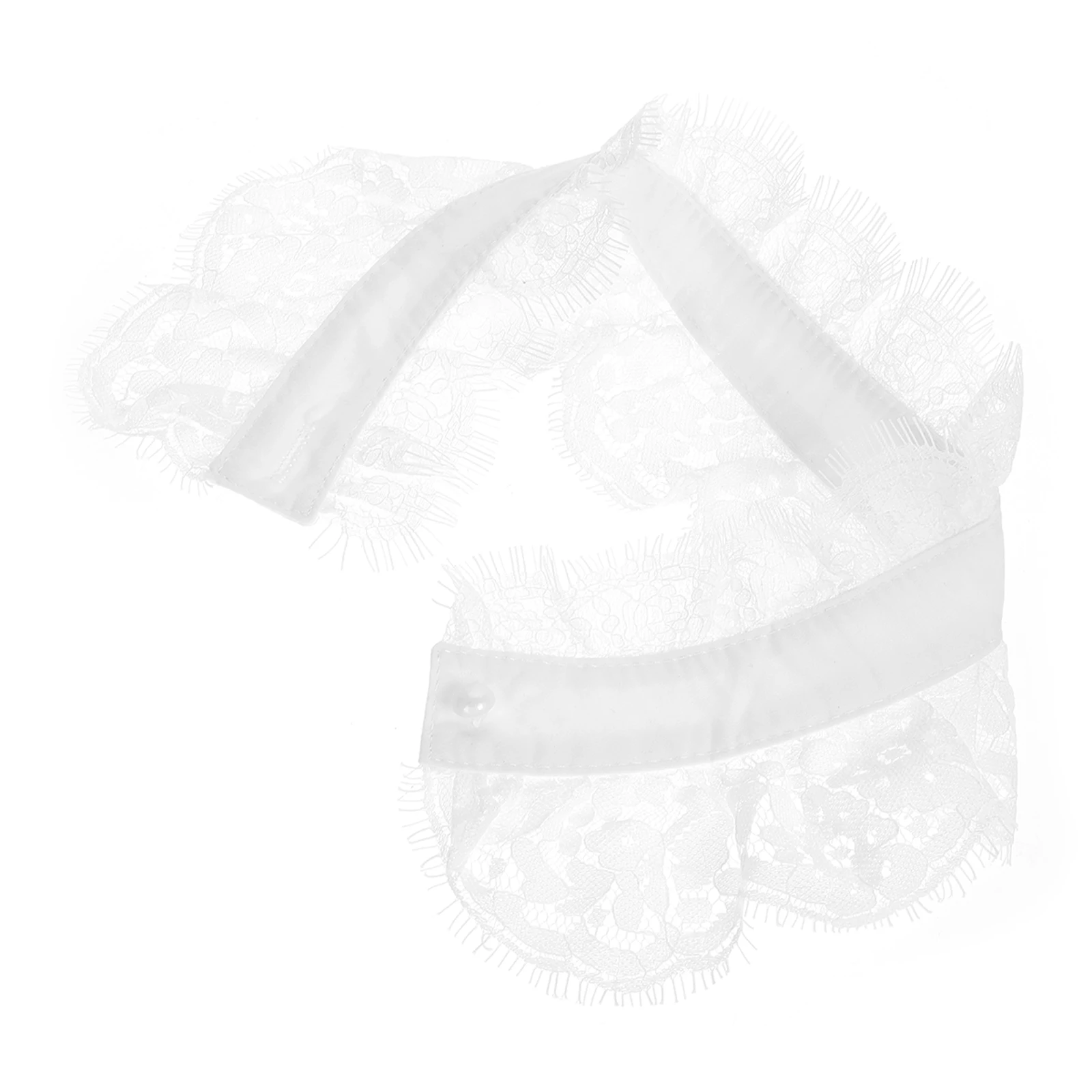 

Lace Stand Collar Detachable Shawl Hollowout Design Versatile Styling Faux Collar for Women Girls Dress Sweater