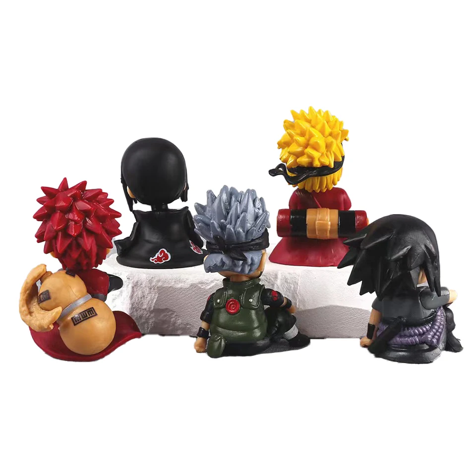 Figurines d'action NarAASakura, Uchiha Gaara Kakashi, modèle en PVC, figurine d'anime Auckland pour la décoration, jouets de collection cadeaux, ensemble de 5 pièces, 7cm