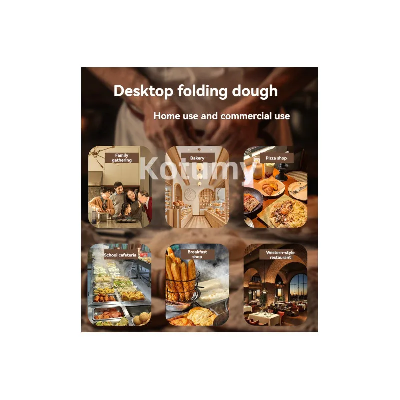 Commercial Dough Sheeter Portable Croissant Pastry Machine Manual Puff Pastry Press For French Egg Tart Crust