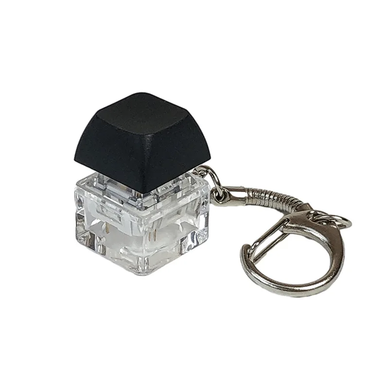 クリックボタン 指先ボタン キーホルダー キーボードスイッチ ABS メカニカルスイッチ キーホルダー LEDライトなし 小物 1個