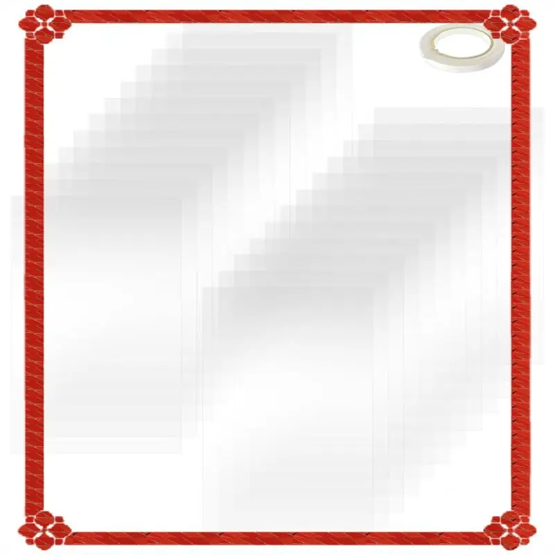 

24-Hour Delivery Cabinet Mirror Protection Film With Double Sided Tape Roll 23Inx11in Clear Sandblasting Cabinet Film A