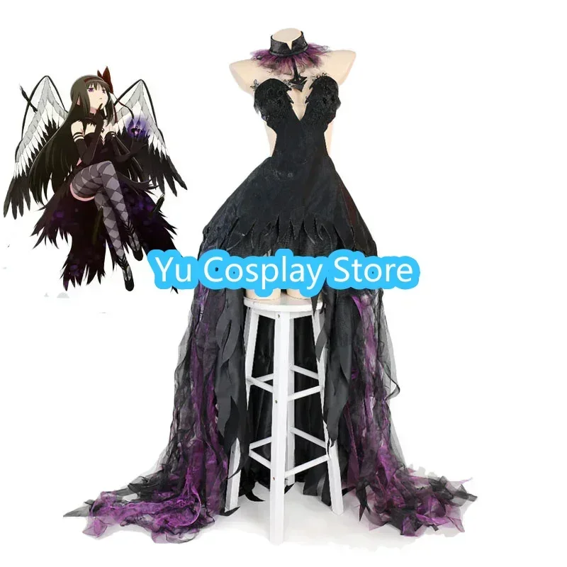 Akemi Homura Black Dress Anime Puella Magi Madoka Magica Cosplay Costume Women Cute Party Suit Halloween Uniforms Custom Made