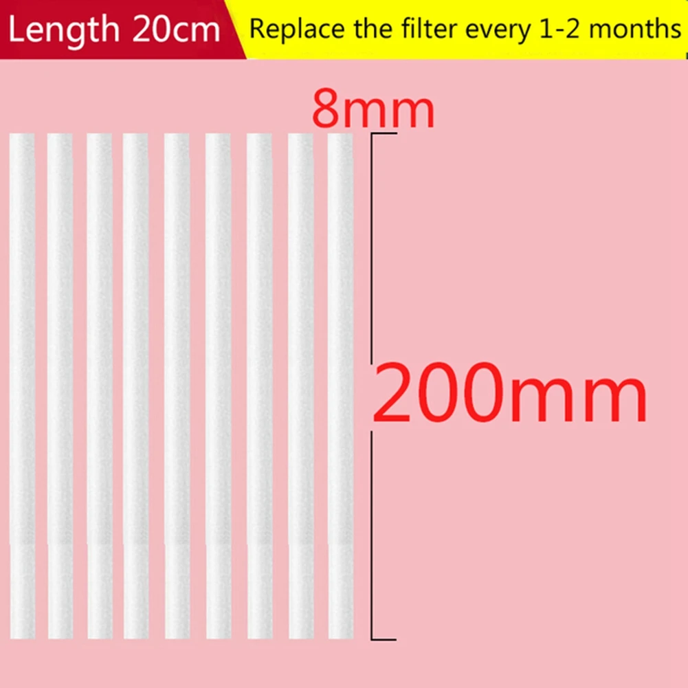 ABQR 8X200mm كبير المرطب رائحة تصفية البخاخة استبدال أعواد قطنية 50 حزمة مرشح المرطب يمكن قطع