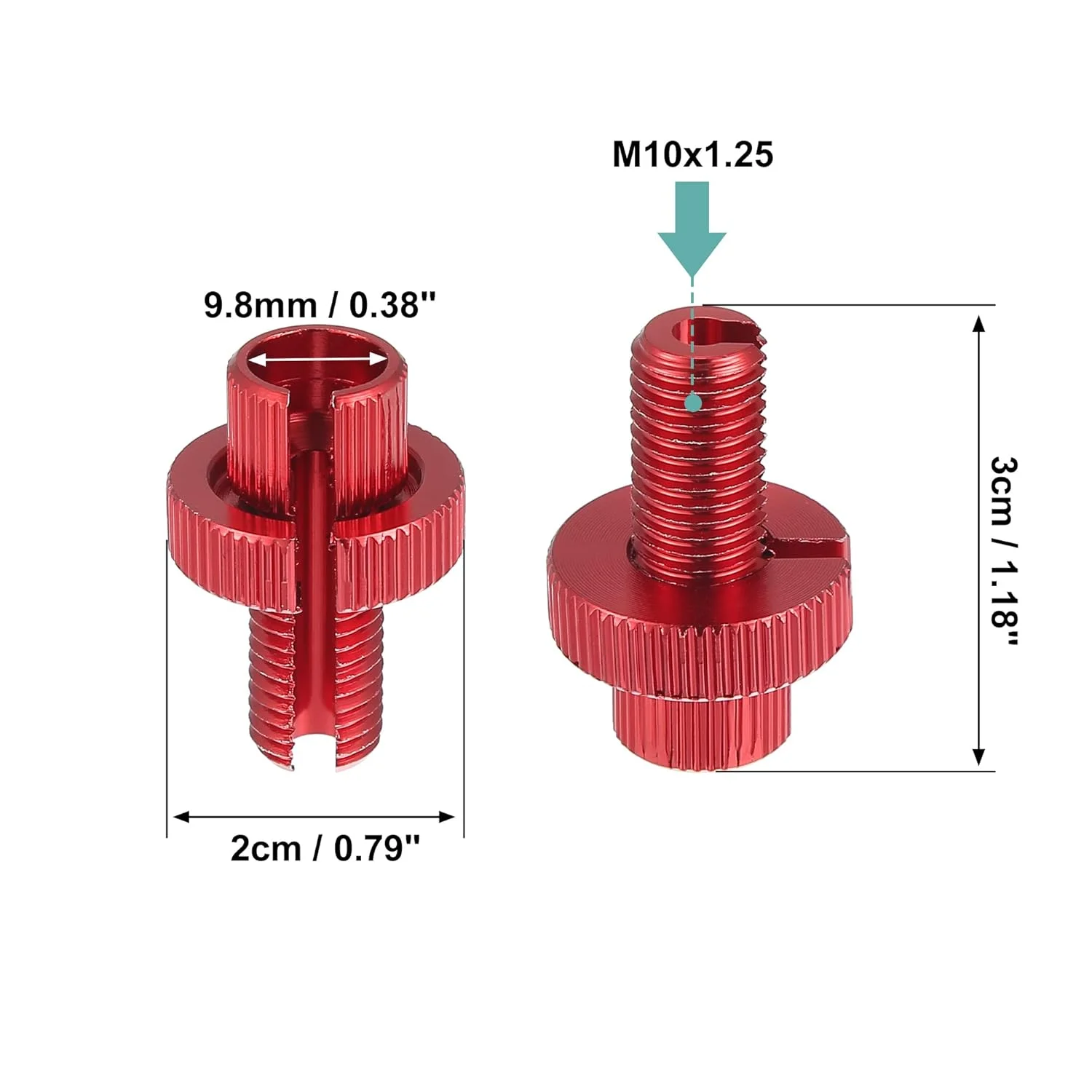 2 uds M10 * 1,25 tornillo Universal de ajuste de línea de Cable de embrague de freno de motocicleta para moto Pit ATV Dirt Bike Motocross rojo