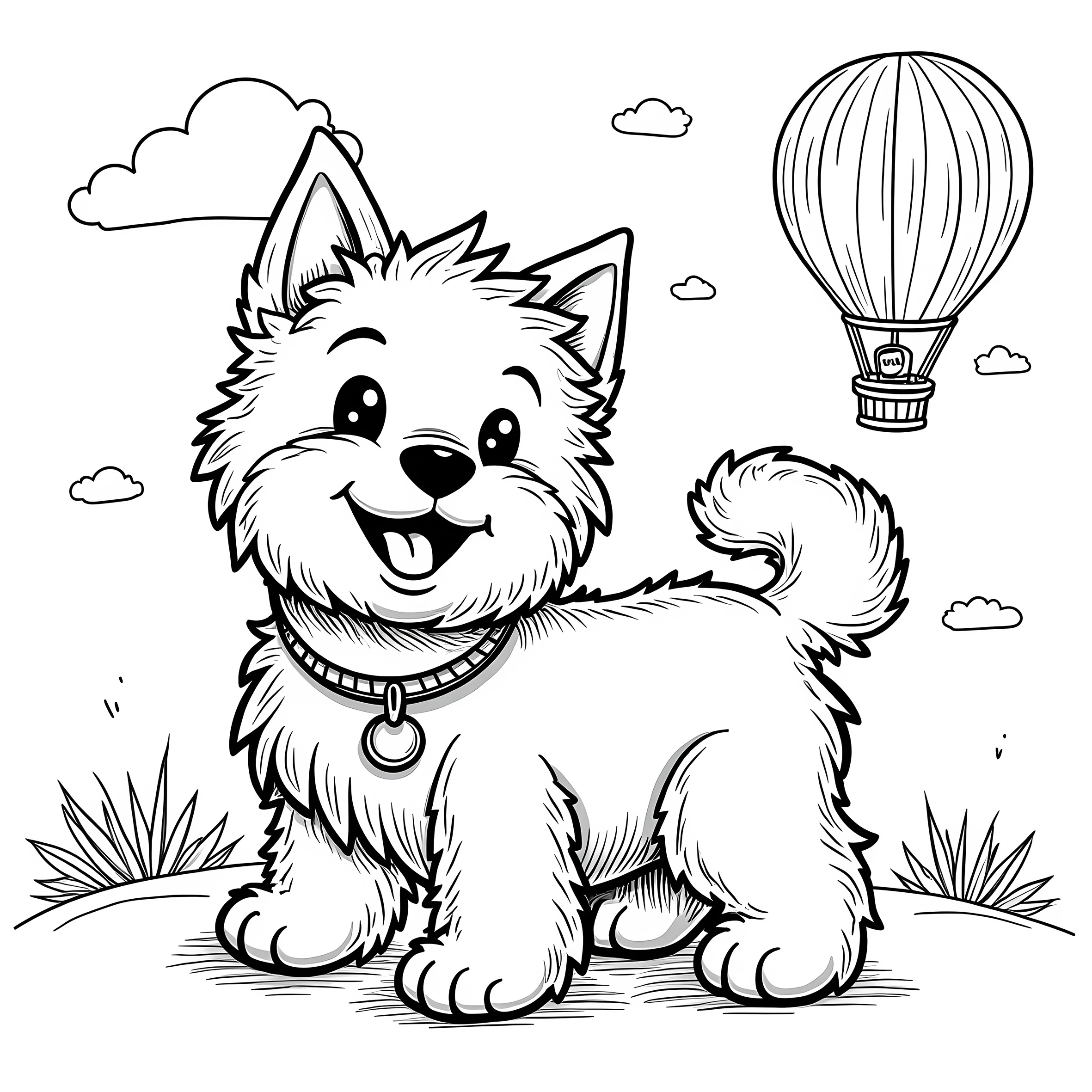 CUTE DOGS Bold-easy Patterns Coloring Book for Adults Cute Drawing Book Perfect Gift for Party and Birthday