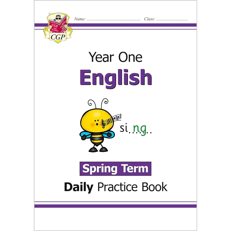 

Новая книга для ежедневной практики на английском языке KS1, год 1, весенний терминал, книги CGP, координация групп, публикации 9781789086768. Книга