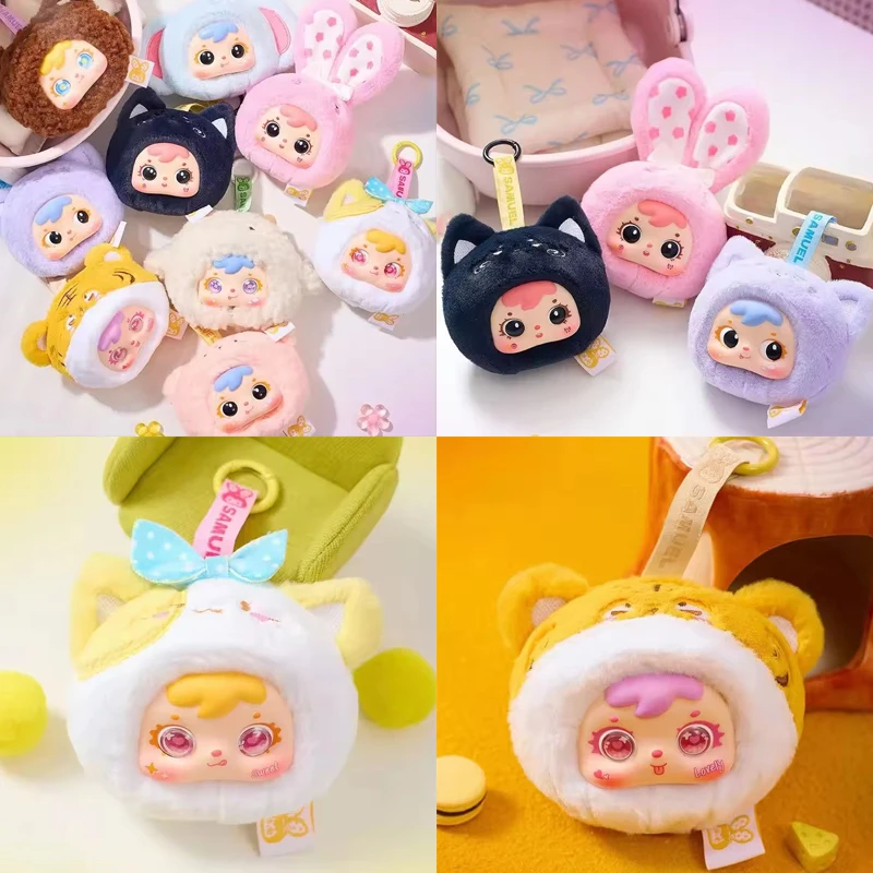 

Kawaii Samuel Mini маленькая слепая коробка с животными-сюрпризом, декоративная кукла для девочек, аксессуары, сумка, подвеска, модная загадочная подарочная игрушка