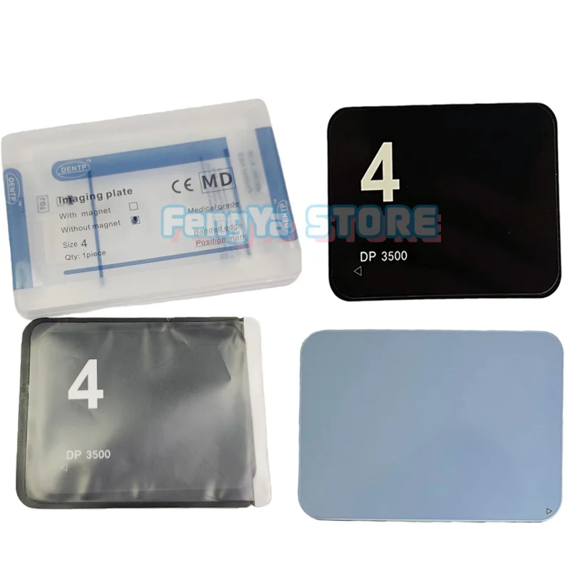 

﻿ ﻿ 1 шт. Фосфорная пластина для дентального рентгена, размер 4, цифровой рентгеновский сенсор, сканер для получения внутриротовых изображений
