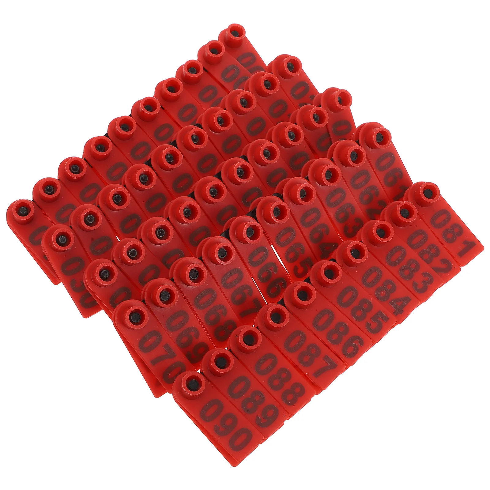 

100pcs Ear Tags For Livestock Numbered Plastic Animal Identification Tags Heavy Duty Weather Resistant For Cattle Sheep Goat Cow