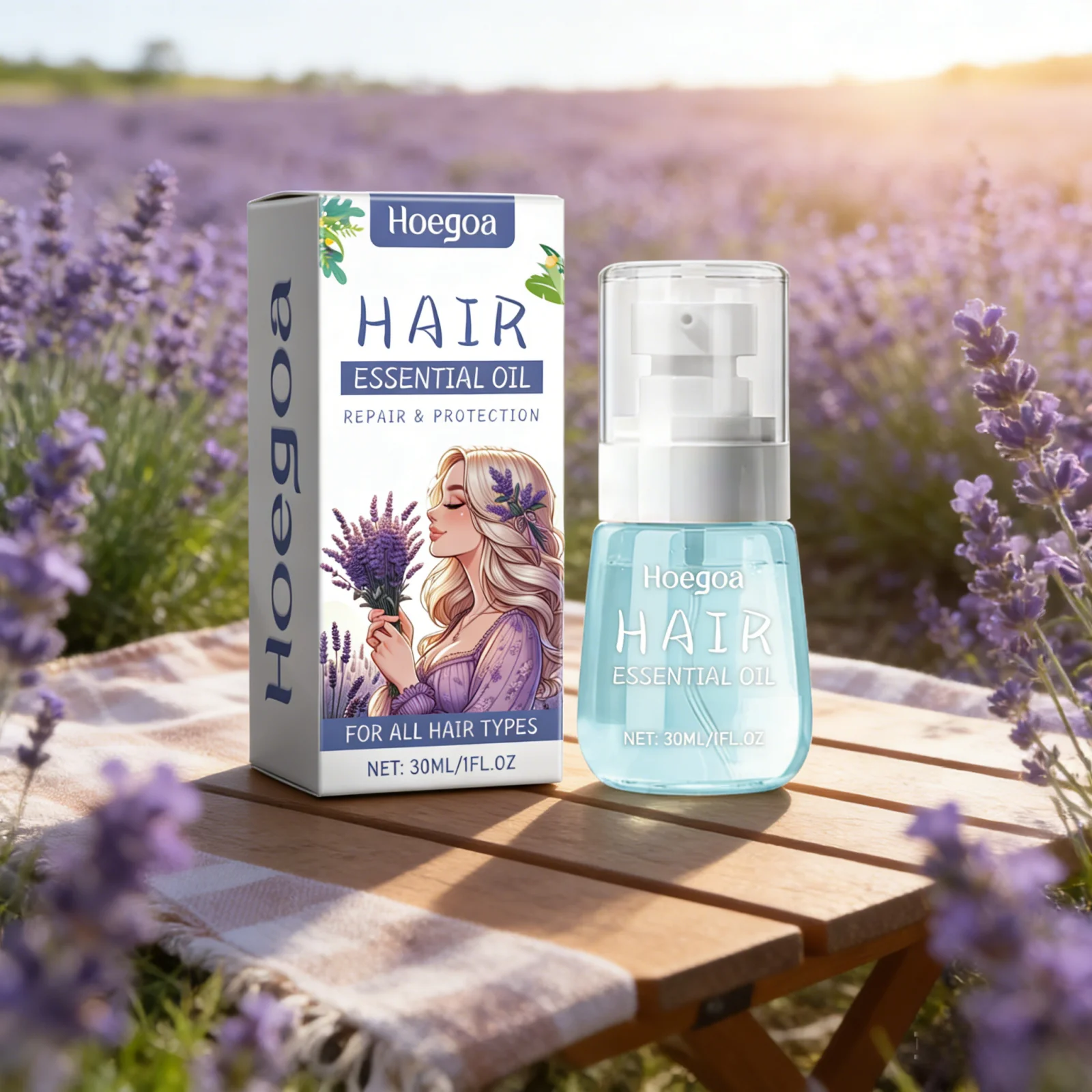 Lavender Essential Oil for Hair Protection Damaged Hair Repair Anti Frizz Thicker Hair Strengthener Rosemary Hair Oil Growth