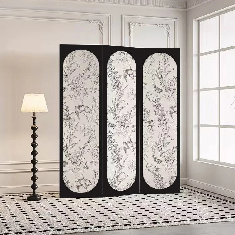 Cream wind movable partition living room bedroom dining room sofa folding simple screen partition