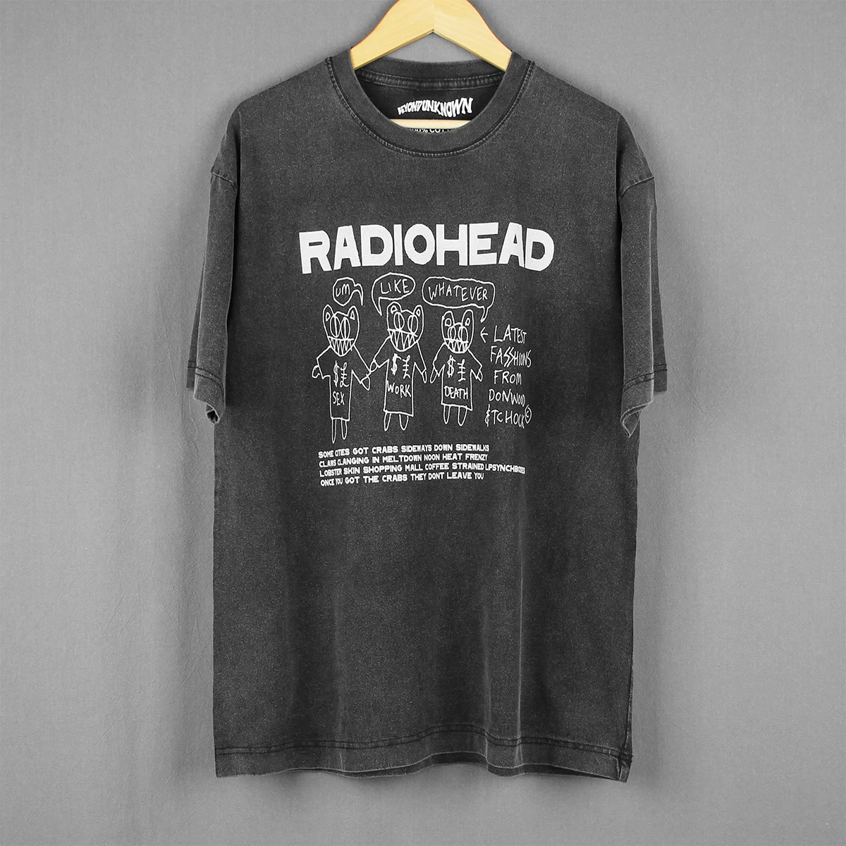 Radiohead T-Shirt WhateverAlternative Rock Band Portishead Massive Attack Men Summer Washed Cool Cotton Tee Shirt