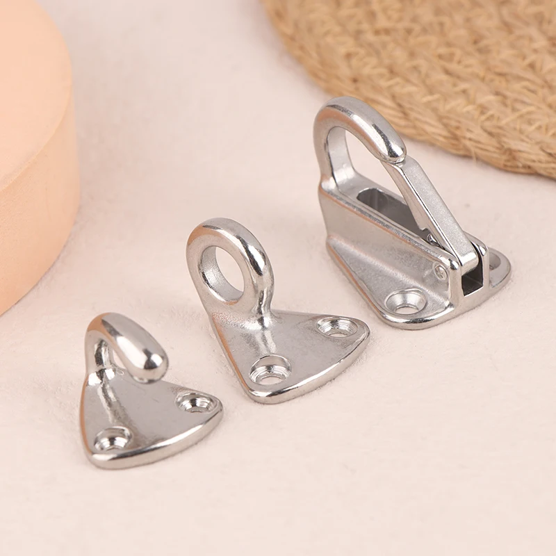 2PCS Stainless Steel Spring Locked Hook Marine Boat Spring Snap Attach Rope Fending Hook Boat Hardware Accessories