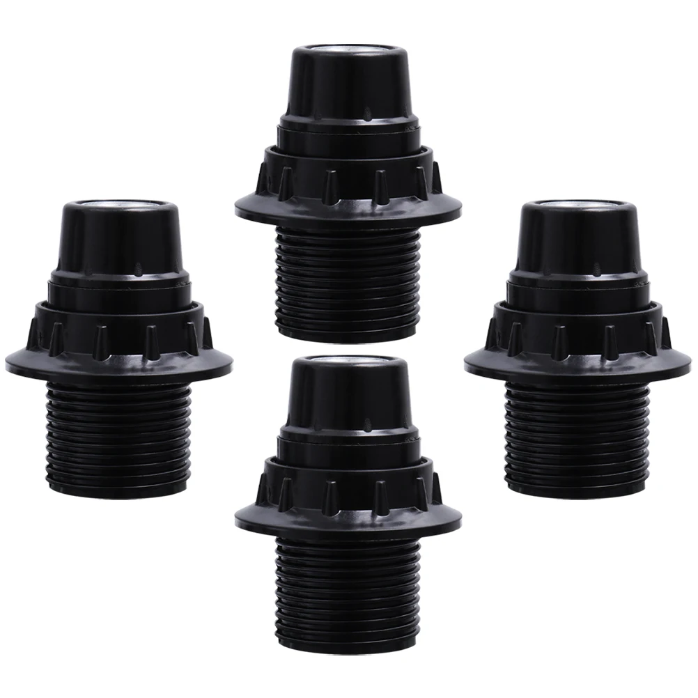 4pcs Lamp Holder Socket Light Aluminum Cap Plastic Base Bulb E14 LED Light Bulb Socket Lamp Parts Repair Kit