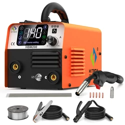HITBOX 3 in 1 MIG Welder Semi-automatic Welding Machine Soldier Inverter Welder Lift TIG/MMA/MIG No Gas Welding Equipment HBM200