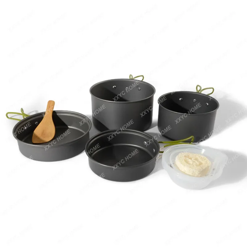 

Outdoor Multi-Person Portable Camping Furnace End Pot Set Camping Cookware Picnic Pot Set Combination