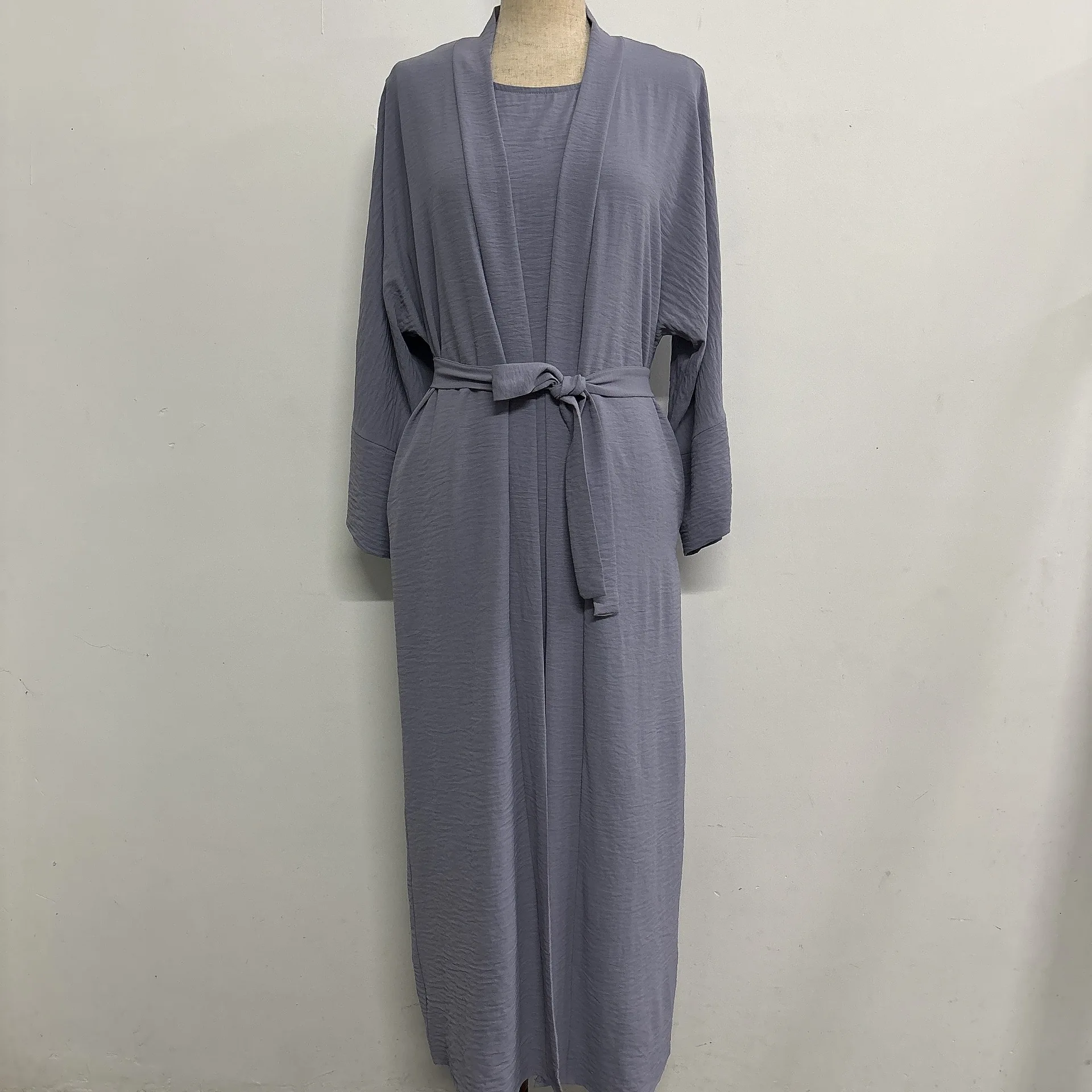 

2pcs Muslim Sets Womem Khimar Abaya+Dress+hijab Suits Jilbab Kebaya 3 Piece Set Kaftan Robe Kimono Eid Ramadan Islam Clothing