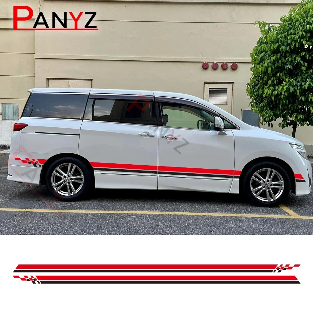 

Боковые наклейки на автомобиль для Nissan Elgrand E50 E51 E52 2,5 3,5, детали Camper Van Line, графика, тюнинг, аксессуары, виниловые декоративные наклейки