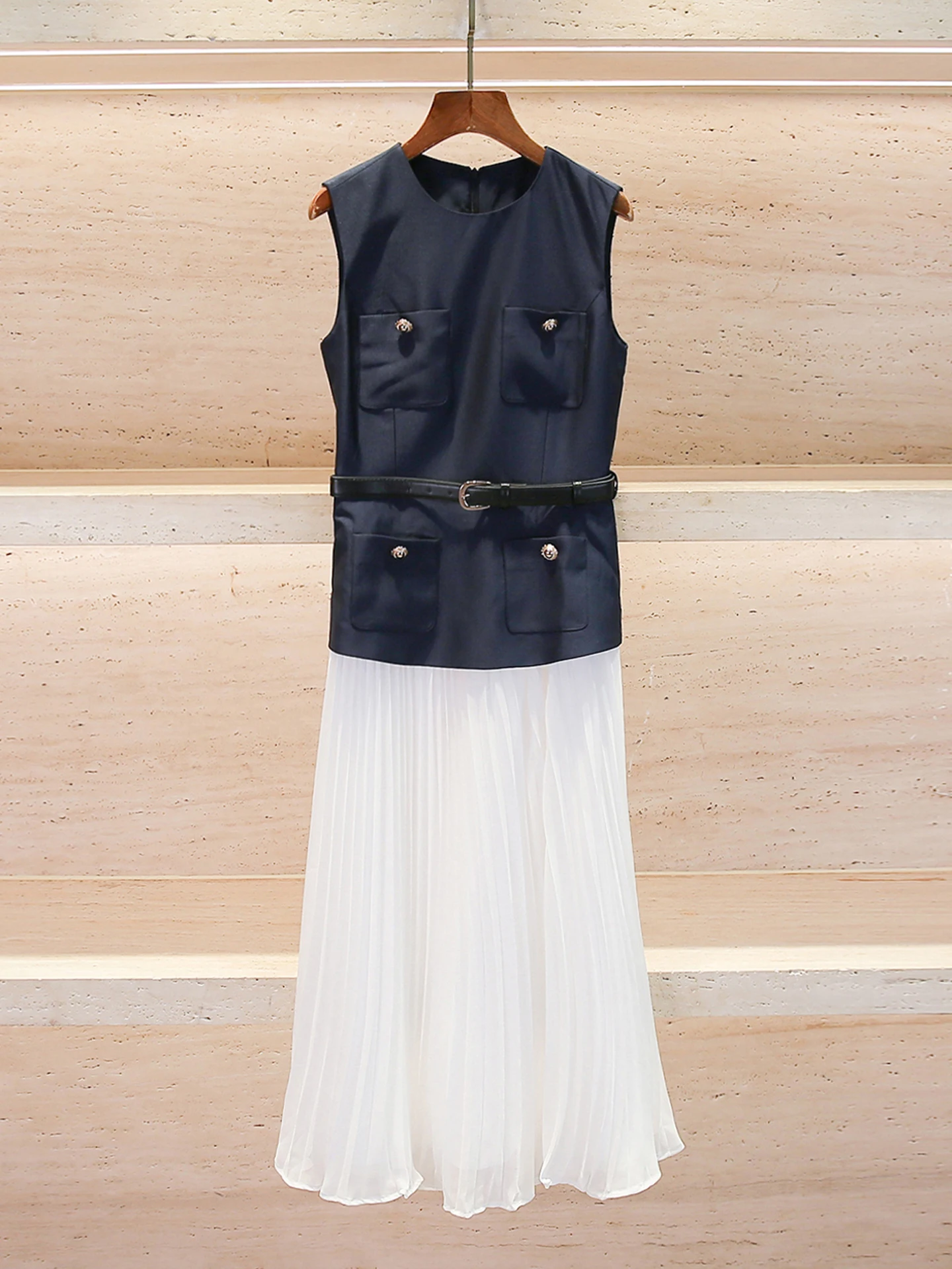 

Spring Summer Design Long Vest Dress SP Home South Oil High End Women's Fashion 2026 Commute Simple High Waist Other Material
